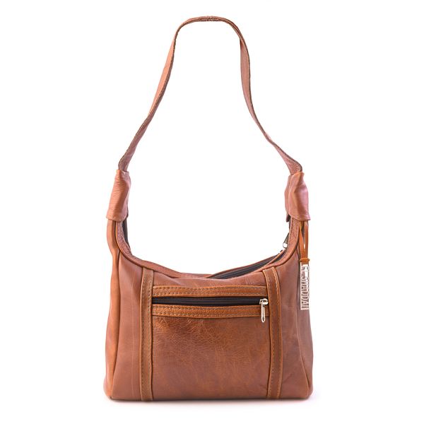 EL SHADDAI Leather Esther Shoulder Bag - Brown