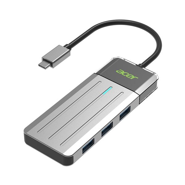 Acer USBC 5in1 Mini Docking Station With HDMI+USB3.0+USBC PD100W-Grey
