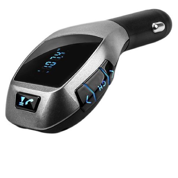 Bluetooth FM Transmitter X5 Wireless Car Kit ( Black and Silver )
