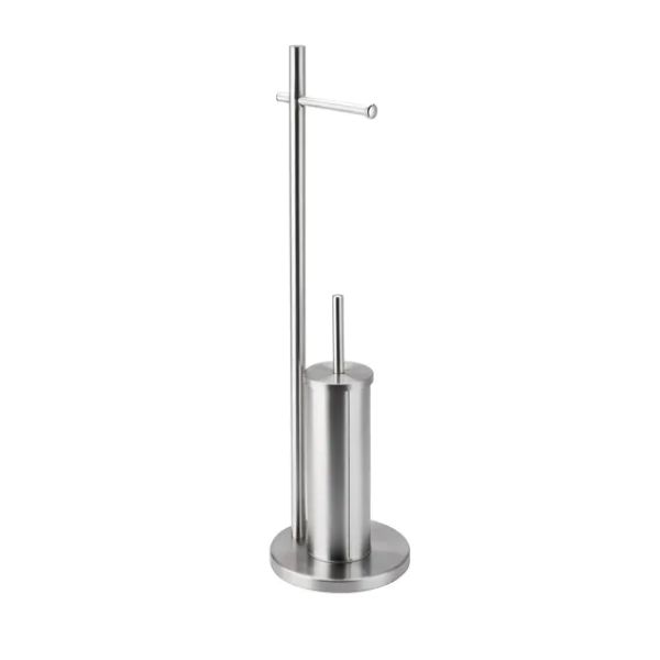 Matte Toilet Brush and Spare Paper Holder