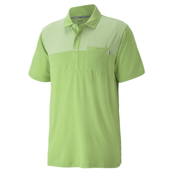 Puma Men's Cloudspun Pocket Polo - Greenery Heather