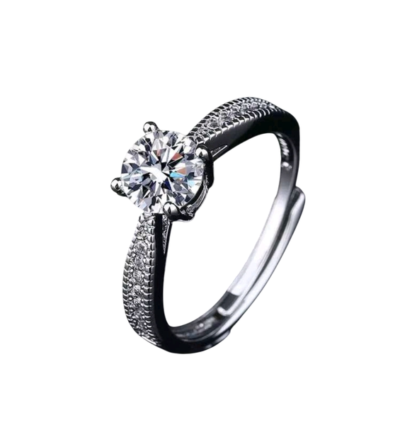 Silver - Adjustable Women's Ring