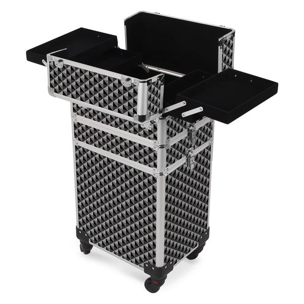 3 In 1 Professional Makeup Rolling Makeup Case -1280-X