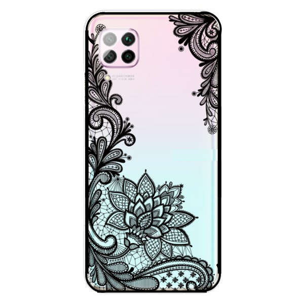 Funki Fish Floral Lace Henna Phone Case Compatible w Huawei P40 LITE