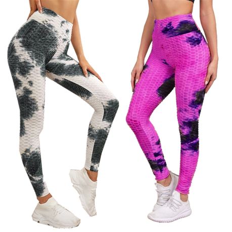 2 x Tie Dye Anti Cellulite Honeycomb Scrunch Booty Yoga Pants Leggings  Tight, Shop Today. Get it Tomorrow!