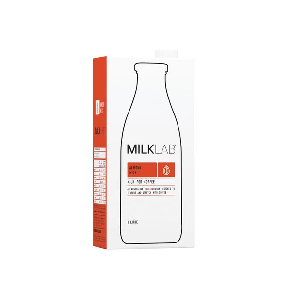 MILKLAB Almond Milk 8 x 1ltr - The Perfect Almond Milk for Coffee