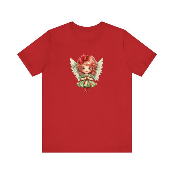 Festive Angel Kids T-shirt (Red)