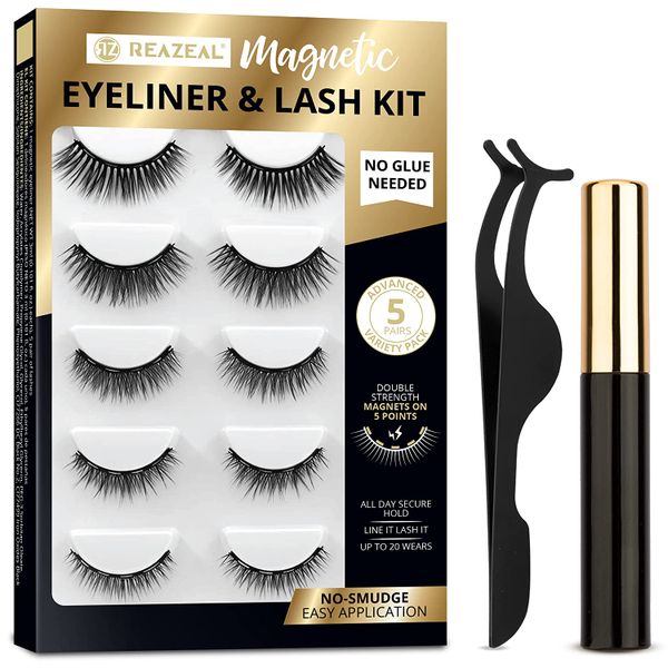 Magnetic Eyelashes, Natural Look-No Glue Needed (5 Ppairs)