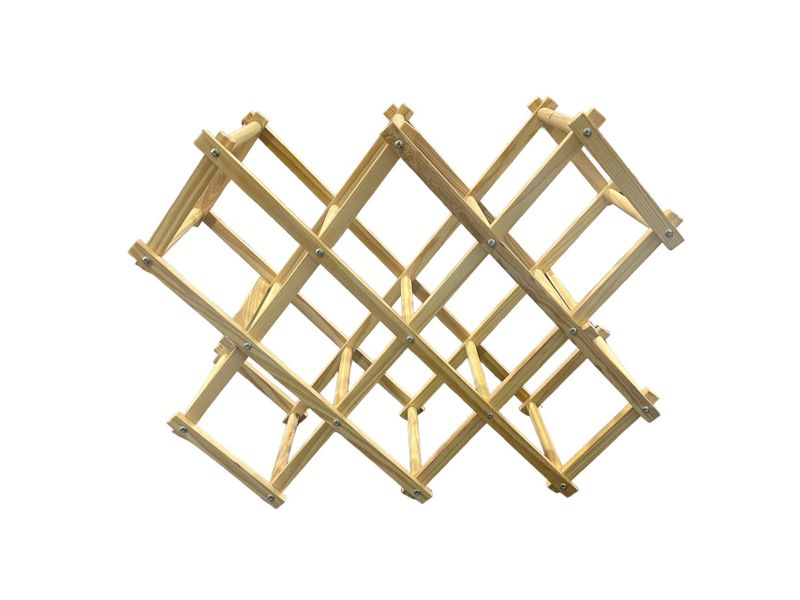 High Quality Wooden Folding Wine Rack