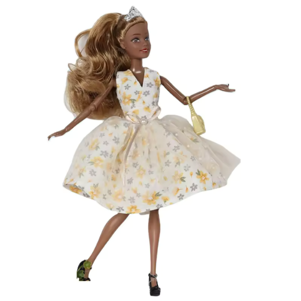 Collection Fashion Doll - Yellow Dress &amp; Black Heels - Beautiful dress