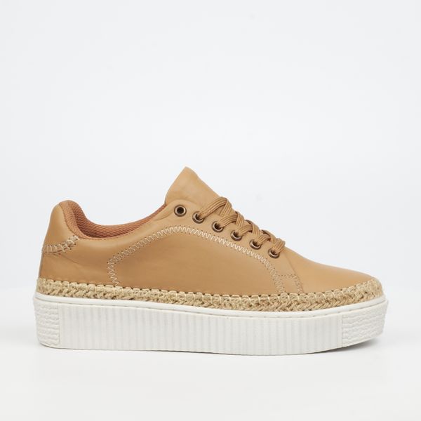 Nicci Tyler Oasis 1 Taupe Women Genuine Leather Sneaker