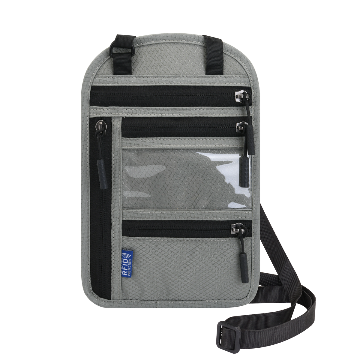 Waterproof Travel Neck Wallet with RFID-Blocking Passport Holder