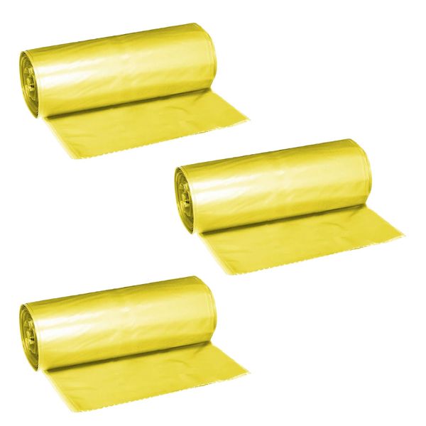 56X66Cm - 125 Liners - Yellow - 3 Pack image