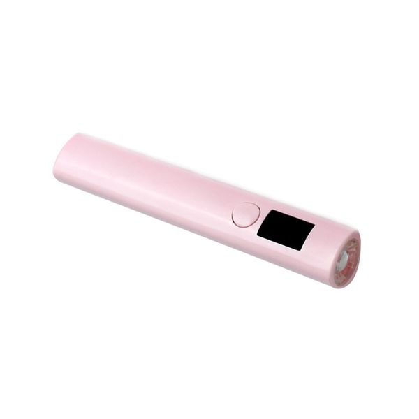Pink Digital display Handheld One-Line Rechargeable UV Nail Dryer Lamp
