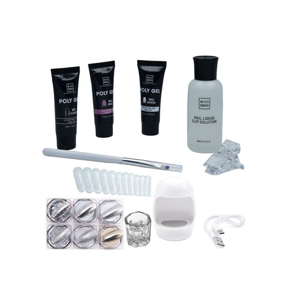 Poly Gel Starter Kit with Nail Art &amp; Egg UV Lamp