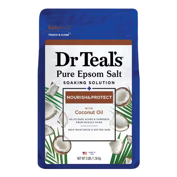 Dr Teals Epsom Salt 1.36kg- Coconut Oil