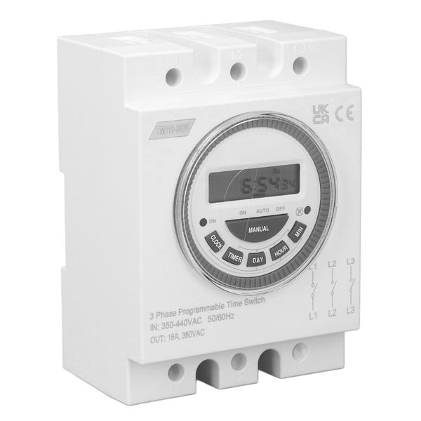 Water Pump Timer Switch, 3 Phase Programmable 7 Days 24H Control
