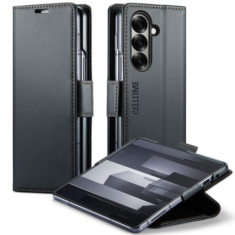 Retro Flip Leather Wallet Cover Compatible with Galaxy Z Fold 7 Image