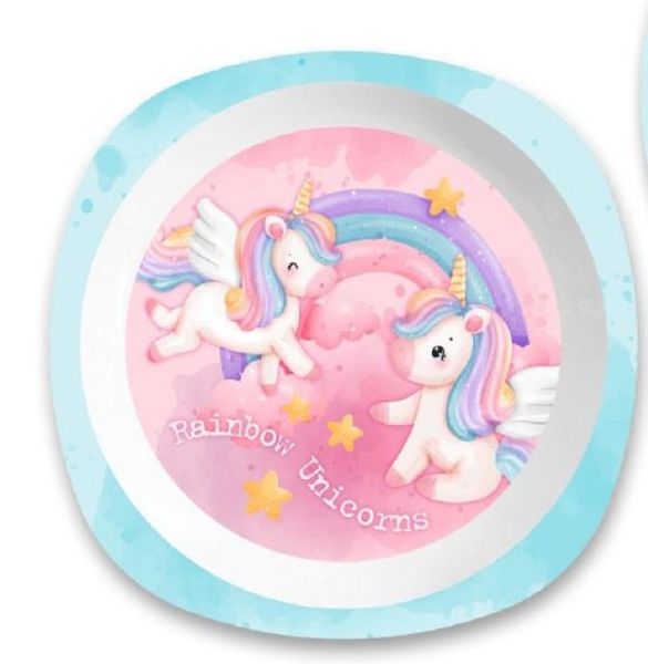 Rainbow Unicorn Shaped Plate