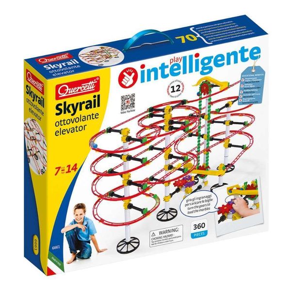 Quercetti Skyrail Ottovolante Elevator Marble Run: 12 Meters
