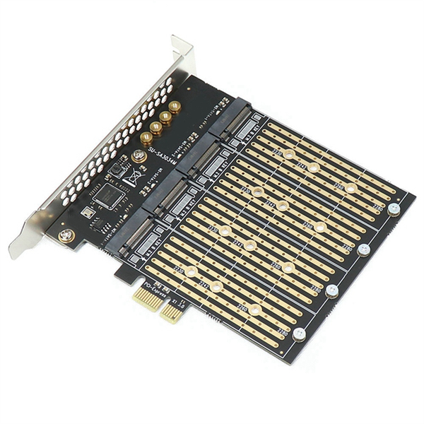 Pci-E X1 To 4 Bit M 2 B-Key Ssd To Pcie Ngff Sata Expansion Card