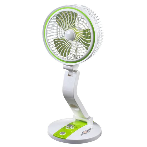 Rechargeable Tabletop Personal USB Rechargeable Desk Fan with LED Light,