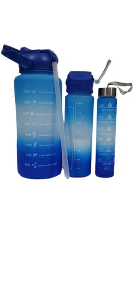 Multi-colour 3 Piece Water Bottles