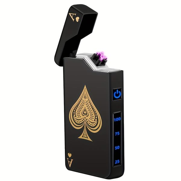 Spade Ace Patterned Electronic Lighter, Windproof Lighter
