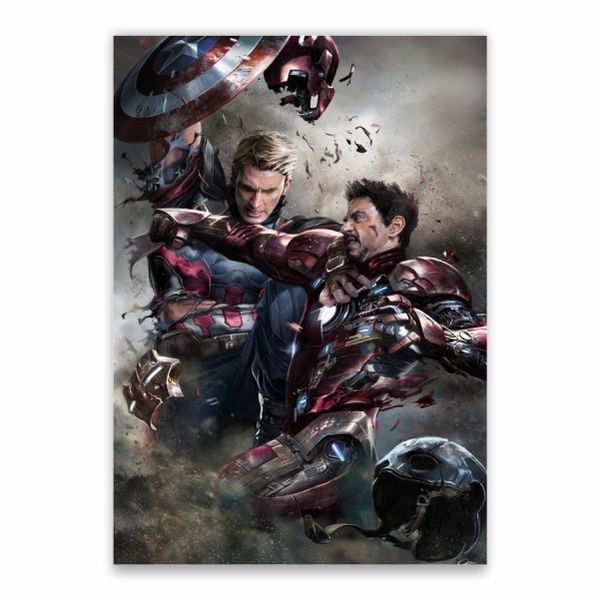 Captain America Vs Iron Man Civil War Poster - A1