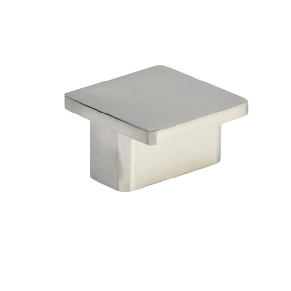 Square Knob, Brushed Satin Nickel, 38mm