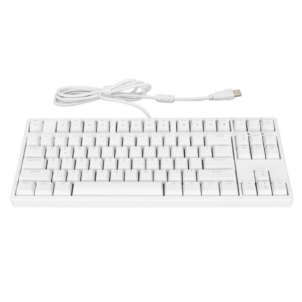 87-Key Red Switch Keyboard (White)