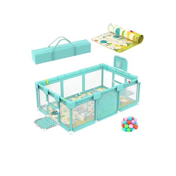 Cynebaby Large Baby Playpen with Pull-Up Rings, 30 Balls