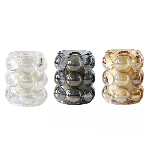 Set of Premium Scented Bubble Glass Candles