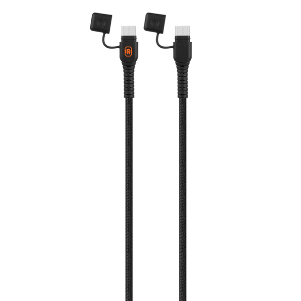 Rugged by Volkano 1.2m Type-C to Type-C Cable with Water/Dust Proof Cap