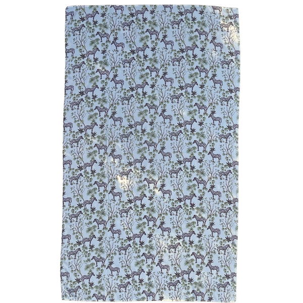 White, Zebra &amp; Leafs Tablecloth 137x250cm(6-8 seater)