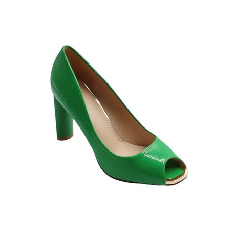 Green peep cheap toe shoes