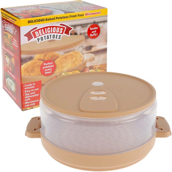 Super Awesome Microwave Potato Cooker with Lid- SD