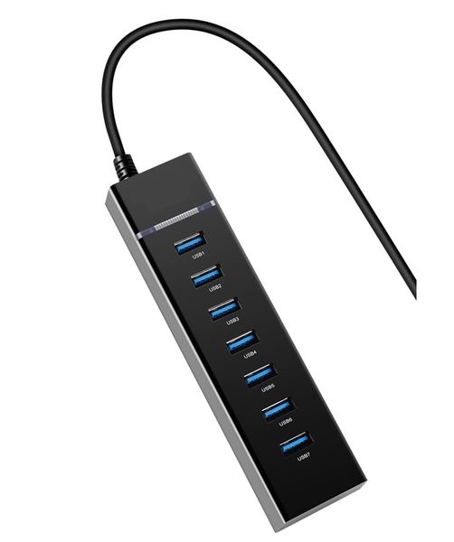 USB-C Hub Docking Station PC Accessory Plug-and-Play 7 Ports-30cm