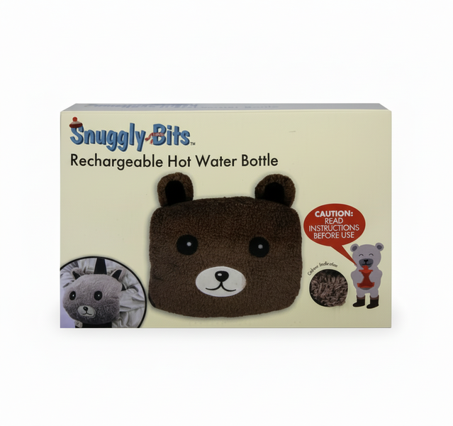 Snuggly Bits Rechargeable Hot Water Bottle with Soft Cover - 260x190mm