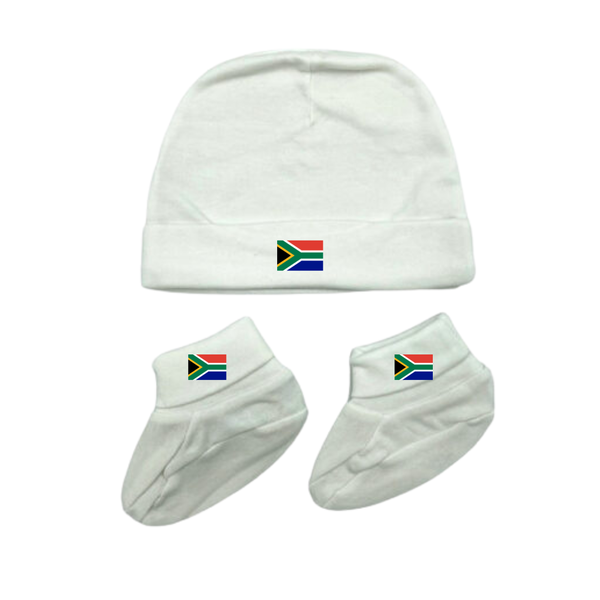 Katz Designs - Hat + Booties - South Africa Inspired