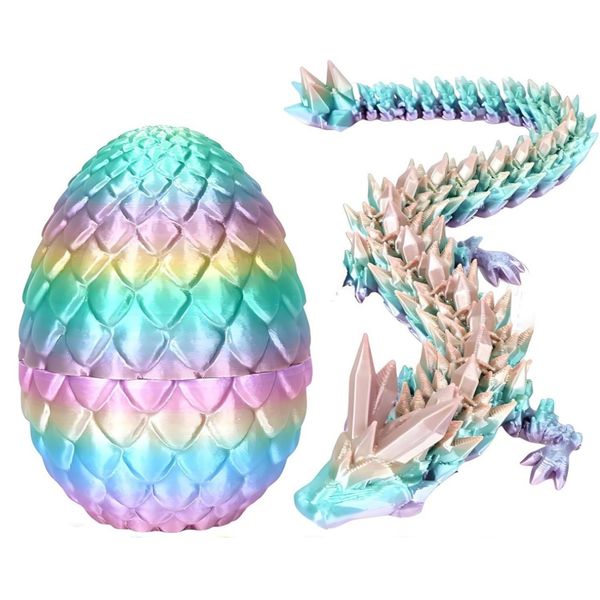 3D Printed Dragon Egg, With Dragon