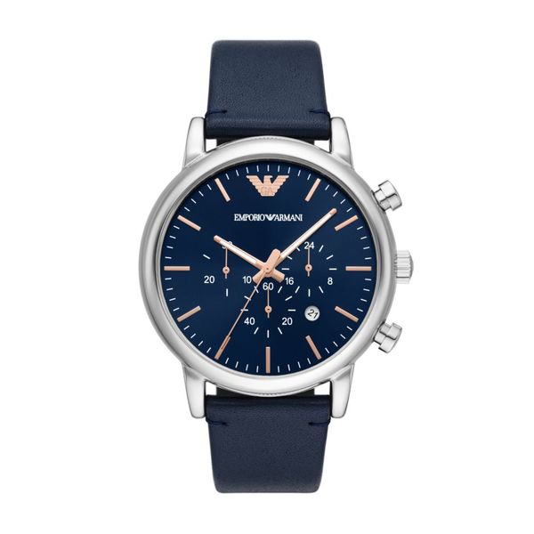 Armani Mens Blue Leather Watch - AR11451