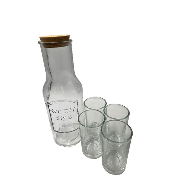 Eco-Friendly 5piece Glass Juice Jar Set SD-017