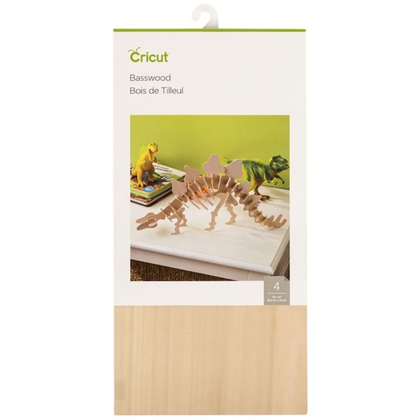 Cricut Basswood 4 sheets 12'' x 6'' (30.5 cm x 15 cm)