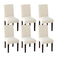 Maisonware Elasticated Jacquard Removable Washable Dining Chair Slipcover