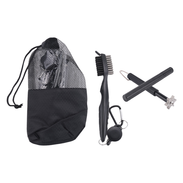 Retractable Golf Brush And 2 Golf Club Groove Sharpener