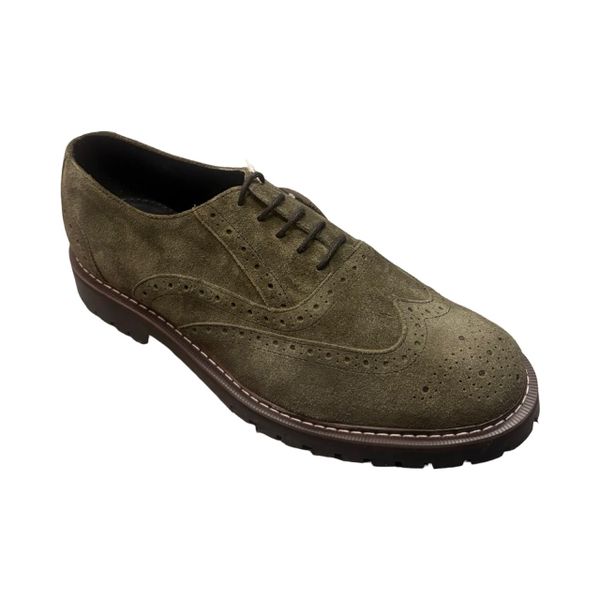 Men's Genuine Suede Leather Brogue Shoes Premium Handcrafted Smart Casual