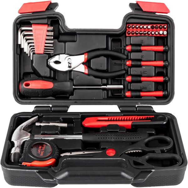 39Pcs Household Tool Set General Repair Small Hand Tool Kit Storage Case
