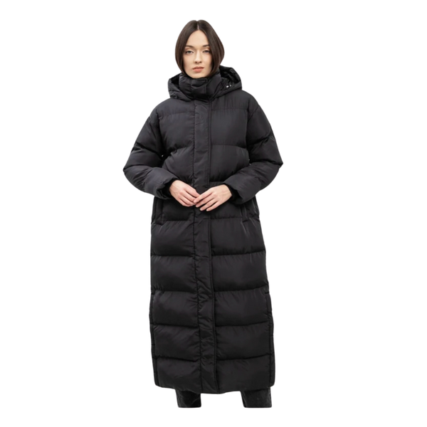 Aries Long Puffer Coat with Fleece Lining