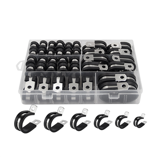 Cable Clamp Assortment Kit (52 Pcs) 304 Stainless Steel Cable Clamp